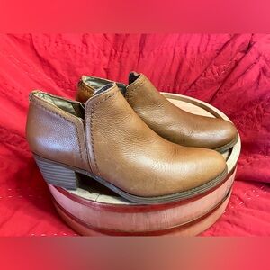Naturalizer Zarie Boot Bootie Saddle Tan Leather Wide Size 7.5W